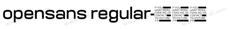 opensans regular字体转换